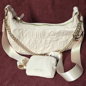 Juicy Couture Cream Quilted Shoulder Bag
